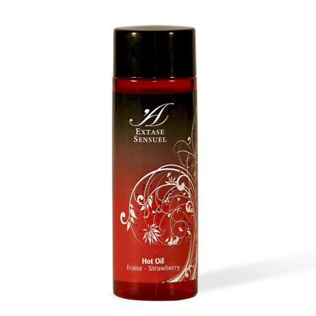 ÓLEO QUENTE E INCENSO AROMA MORANGO 100ML | EXTASE SENSUEL