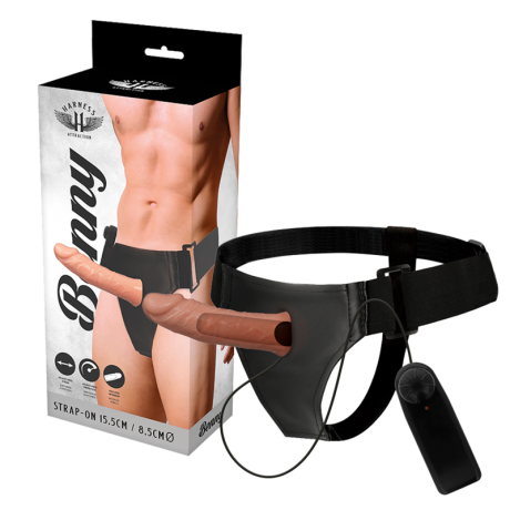HARNESS ATTRACTION BENNY STRAP-ON OCO VIBRATÓRIO 15 X 4.5 CM