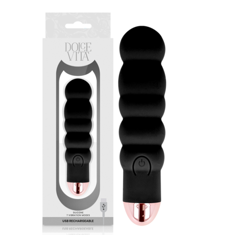 DOLCE VITA - VIBRADOR RECARGABLE TWO NEGRO 7 VELOCIDADES