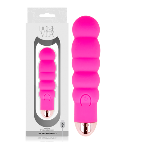 DOLCE VITA - VIBRADOR RECARGABLE TWO ROSA 7 VELOCIDADES