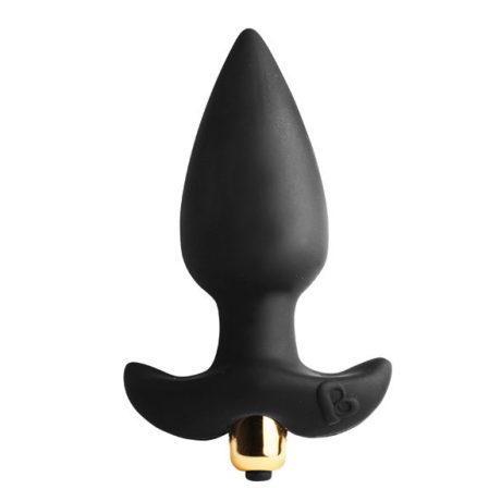 PLUG ANAL VIBRATÓRIO BUTT THROB PRETO 9.5X3.5CM | ROCKS-OFF