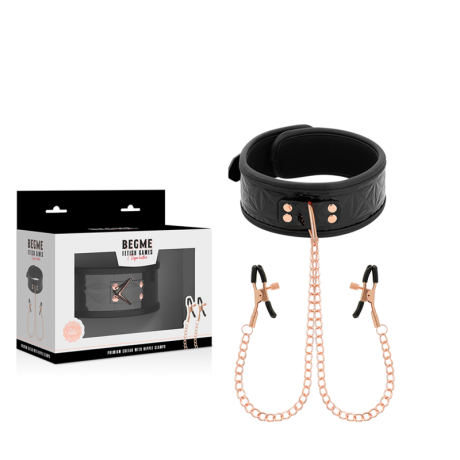 CHOKER COM CORRENTES E BRAÇADEIRAS DE MAMILOS