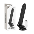BASECOCK – VIBRADOR REALÍSTICO CONTROL REMOTO NEGRO 19 CM -O- 4 CM