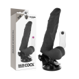 BASECOCK – VIBRADOR REALÍSTICO CONTROL REMOTO NEGRO 20 CM -O- 4 CM