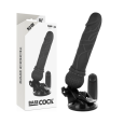 BASECOCK – VIBRADOR REALÍSTICO ARTICULABLE CONTROL REMOTO NEGRO 21 CM -O- 5 CM