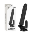BASECOCK – VIBRADOR REALÍSTICO CONTROL REMOTO NEGRO 18.5 CM -O- 4CM