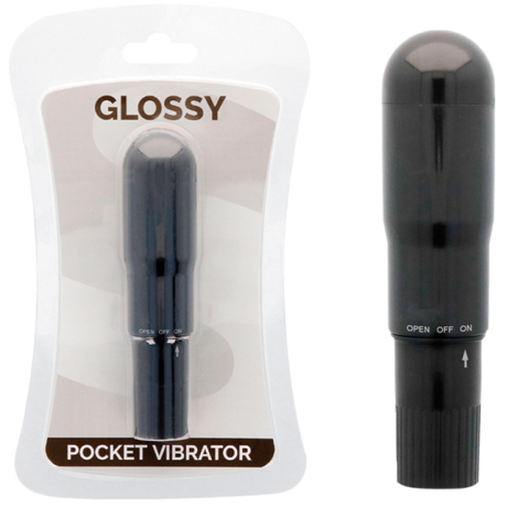 GLOSSY - THIN VIBRADOR NEGRO