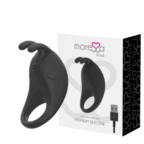 MORESSA BRAD PREMIUM SILICONE PREMIUM ANEL RECARREGÁVEL PRETO