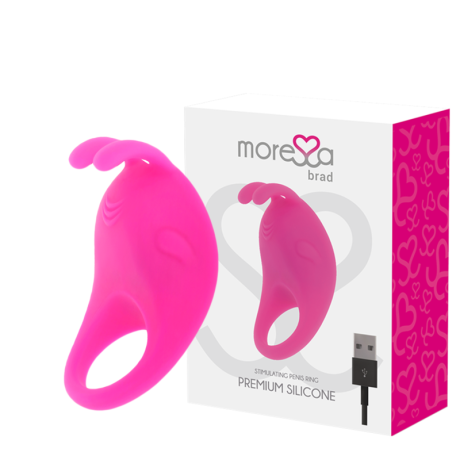 MORESSA BRAD PREMIUM SILICONE ANEL RECARREGÁVEL ROSA