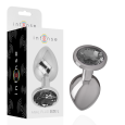 PLUG ANAL DE METAL COM DIAMANTE PRETO M 8X3.3CM | INTENSE