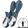 VIBRADOR ANAL INFLÁVEL AIR PUMP BOOTY 2 CINZA ESCURO 17.5CM