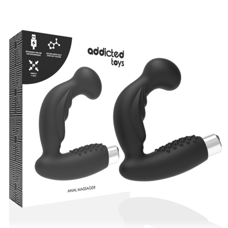 MASSAJADOR ANAL PONTO P PRETO | ADDICTED TOYS