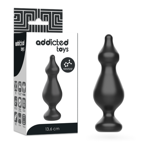PLUG ANAL SEXUAL PRETO 13X4.5CM