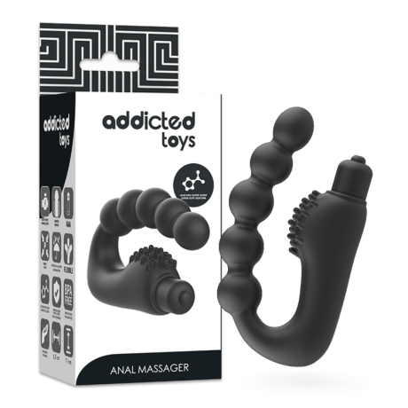 MASSAGADOR ANAL PROSTÁTICO COM VIBRAÇÃO ADDICTED TOYS