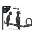 ADDICTED TOYS – MASSAJADOR ANAL COM ANEL DE SILICONE PRETO