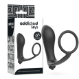 PLUG ANAL VIBRATÓRIO COM ANEL PENIANO PRETO