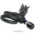 PRETTY LOVE – VIBRADOR DE ANEL DUPLO COM ESTIMULADOR PRETO