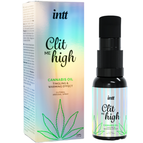 SPRAY DE EXCITAÇÃO CLITORIANA CLIT ME HIGH COM ÓLEO DE CANNABIS 15ML | INTT