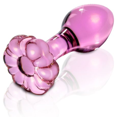 PLUG ANAL DE VIDRO 48 FLOR ROSA | ICICLES