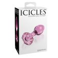 PLUG ANAL DE VIDRO 48 FLOR ROSA | ICICLES