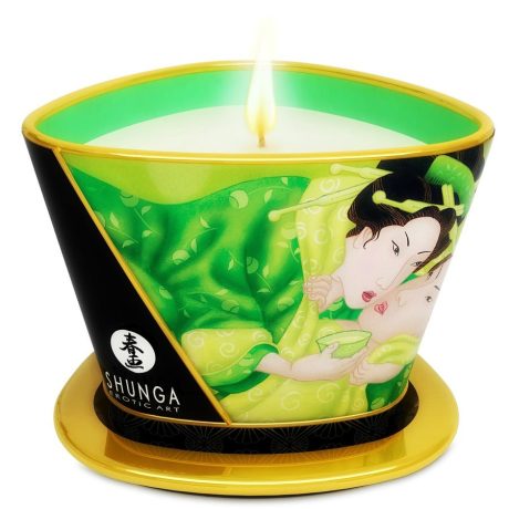 VELA DE MASSAGEM AROMA CHÁ VERDE EXÓTICO 170ML | SHUNGA
