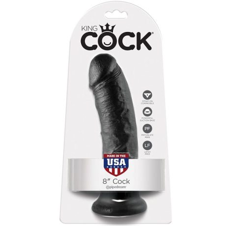 KING COCK - 7 PENE NEGRO 17.8 CM