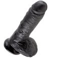 KING COCK 8 COCK BLACK WITH BALLS 20.3 CM