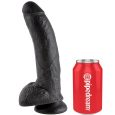 KING COCK 9 COCK BLACK WITH BALLS 22.9 CM