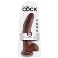 KING COCK – 7 PENE REALÍSTICO MARRÓN 17.8 CM