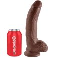 KING COCK – 7 PENE REALÍSTICO MARRÓN 17.8 CM
