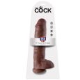 KING COCK 11 COCK BROWN WITH BALLS 28 CM