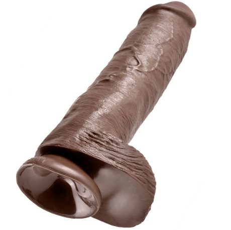 KING COCK 11 COCK BROWN WITH BALLS 28 CM