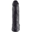 KING COCK 12 COCK BLACK WITH BALLS 30.48 CM