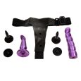 ULTRA STRAP-ON ANAL E VAGINAL ROXO