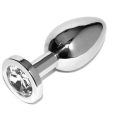 PLUG ANAL DE METAL COM DIAMANTE S 5.7X2.3CM