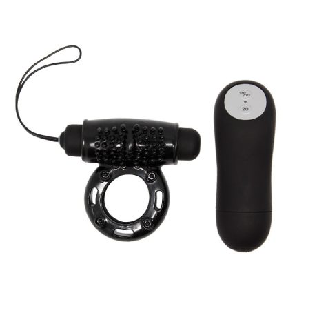 BAILE ANEL PARA PÉNIS CONTROLO REMOTO PRETO 20V