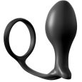 PLUG ANAL COM ANEL PENIANO ASS-GASM COCKRING ADVANCED PRETO 10.1X4CM | ANAL FANTASY