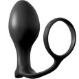 PLUG ANAL COM ANEL PENIANO ASS-GASM COCKRING ADVANCED PRETO 10.1X4CM | ANAL FANTASY