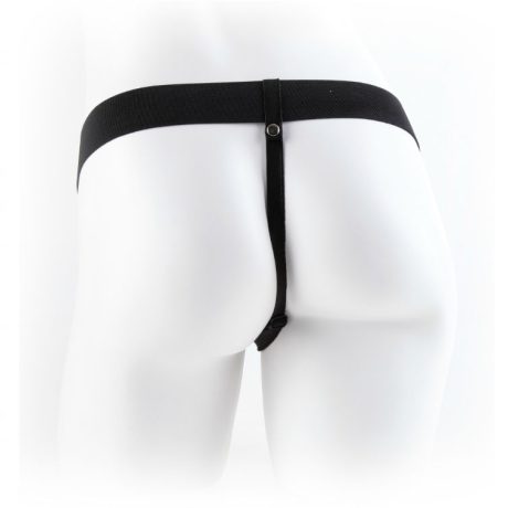 SÉRIE FETISH FANTASY 11 STRAP-ON VIBRAÇÃO OCO COM BOLAS DE 27,9 CM CARNE