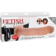SÉRIE FETISH FANTASY 11 STRAP-ON VIBRAÇÃO OCO COM BOLAS DE 27,9 CM CARNE