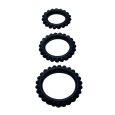 BAILE TITAN SET 3PCS ANEIS PÉNIS PRETO 2.8 + 2.4 + 1.9 CM