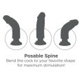 KING COCK 20,3 CM VIBRANTE GALO COM BOLAS CARNE