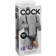 KING COCK 25,5 CM STRAP-ON OCO ESTILO SUSPENSÓRIO CARNE