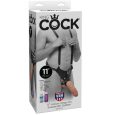 STRAP-ON COM SISTEMA DE SUSPENSÃO E DILDO OCO NUDE 28CM
