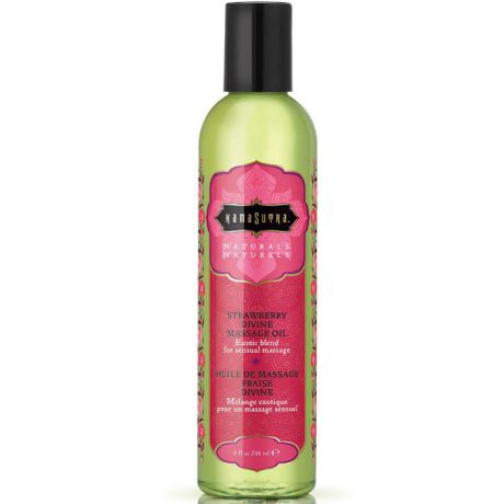 ÓLEO DE MASSAGEM NATURALS AROMA MORANGO DIVINO 236ML | KAMASUTRA