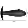 PLUG ANAL PRETO 10X3CM