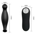 PLUG ANAL COM CONTROLE REMOTO PRETO 11.7X2.8CM