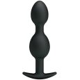 PLUG ANAL BOLAS PRETO 12.5X2.8CM