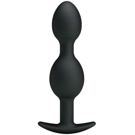 PLUG ANAL BOLAS PRETO 12.5X2.8CM
