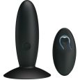 PLUG ANAL VIBRADOR COM CONTROLE REMOTO PRETO 11X3.3CM